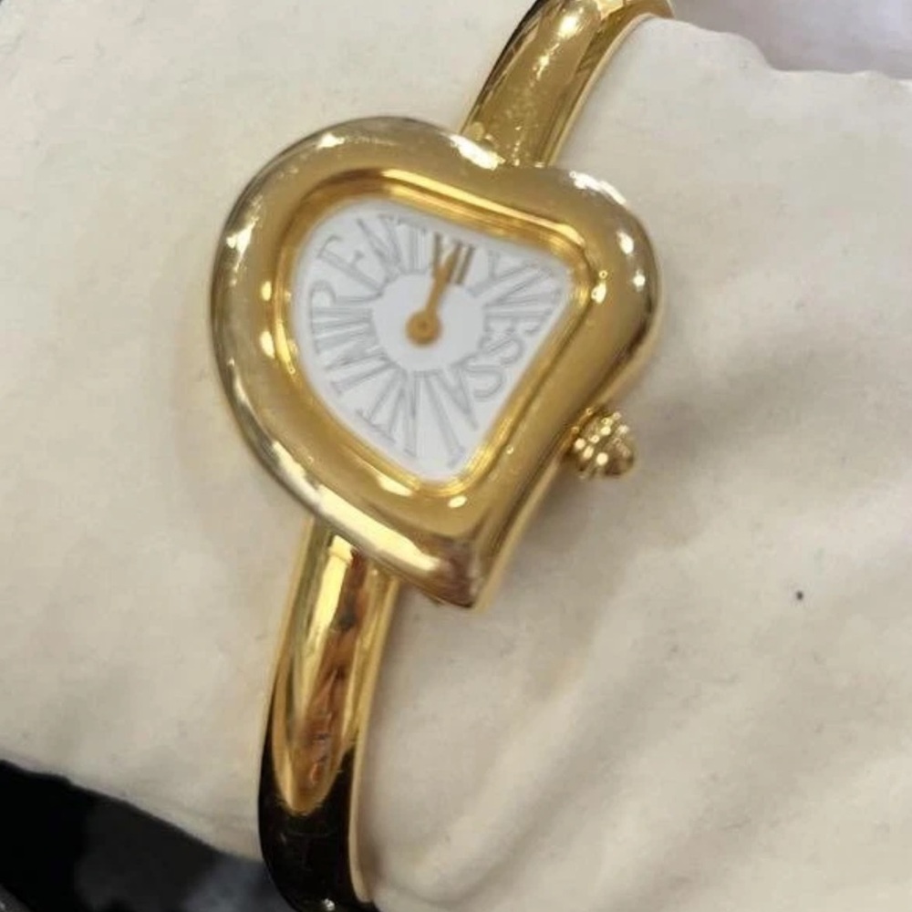 Yves Saint Laurent  Gold Heart-Shaped Women's Watch